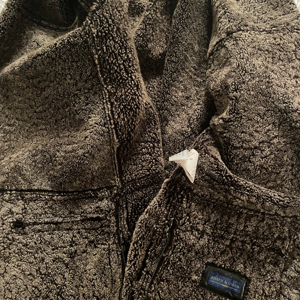Leather Joseph and Lyman brand Shearling Coat.